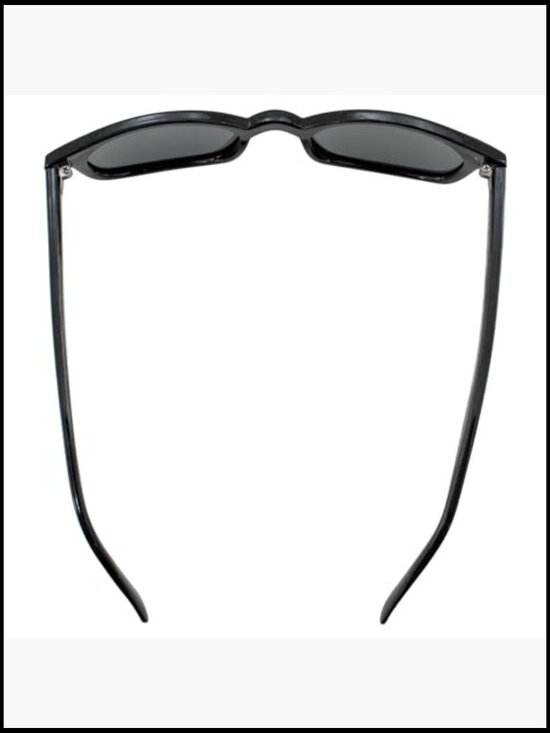 Polarized Lenses Black Frame Biker Sunglasses 20% Larger